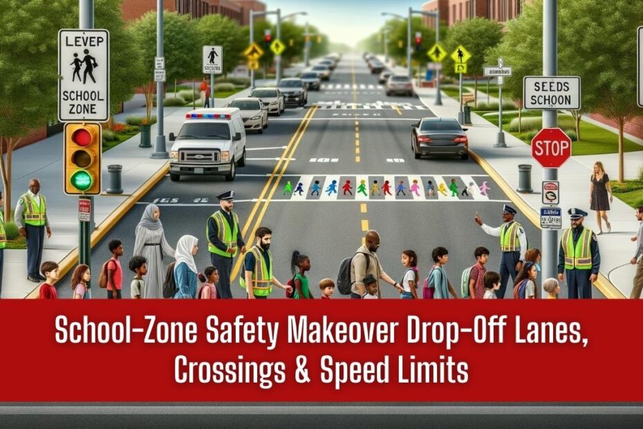 School-Zone Safety Makeover Drop-Off Lanes, Crossings & Speed Limits