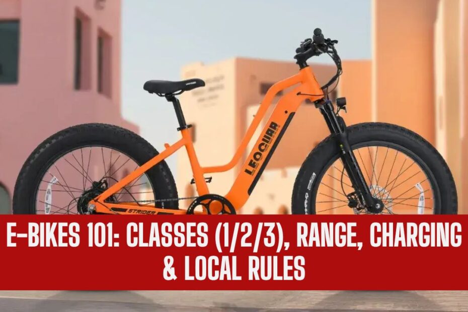 E-Bikes 101: Classes (1/2/3), Range, Charging & Local Rules